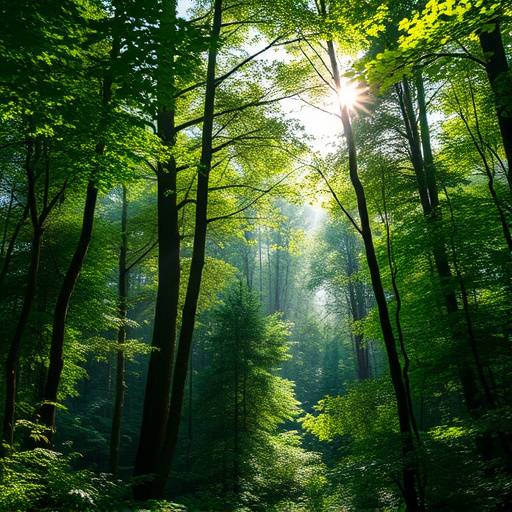 Dense Forest with Natural Light