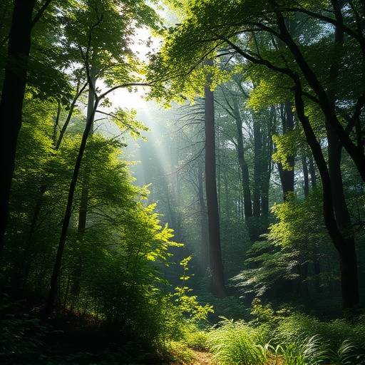 Dense Forest with Natural Light