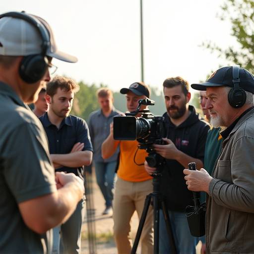 Diverse Film Crew on Location