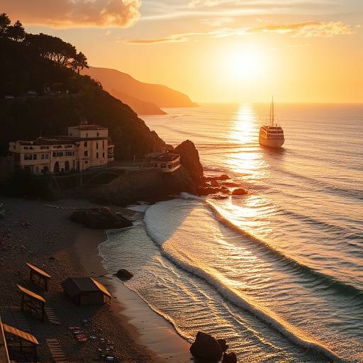 Picturesque Coastal Scene for Production